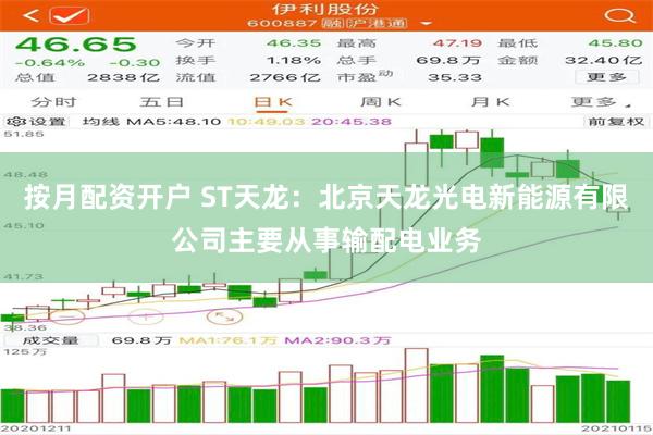 按月配资开户 ST天龙：北京天龙光电新能源有限公司主要从事输配电业务