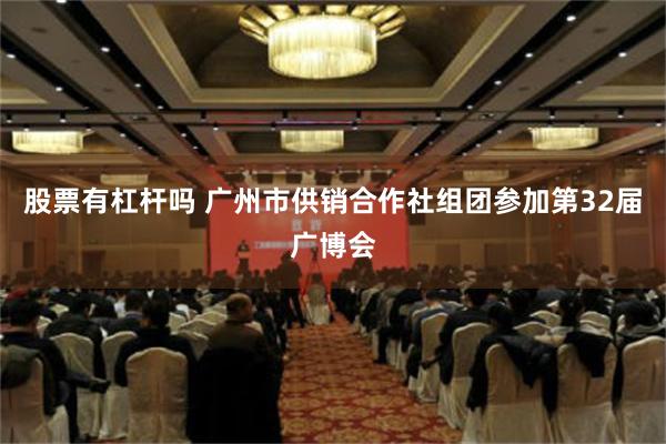 股票有杠杆吗 广州市供销合作社组团参加第32届广博会