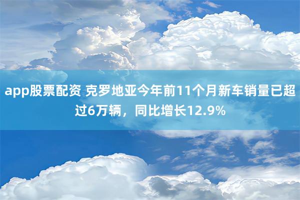 app股票配资 克罗地亚今年前11个月新车销量已超过6万辆，同比增长12.9%